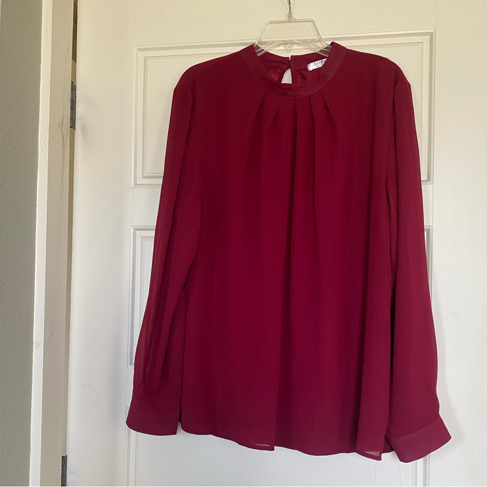 Chic Burgundy Women's Blouse